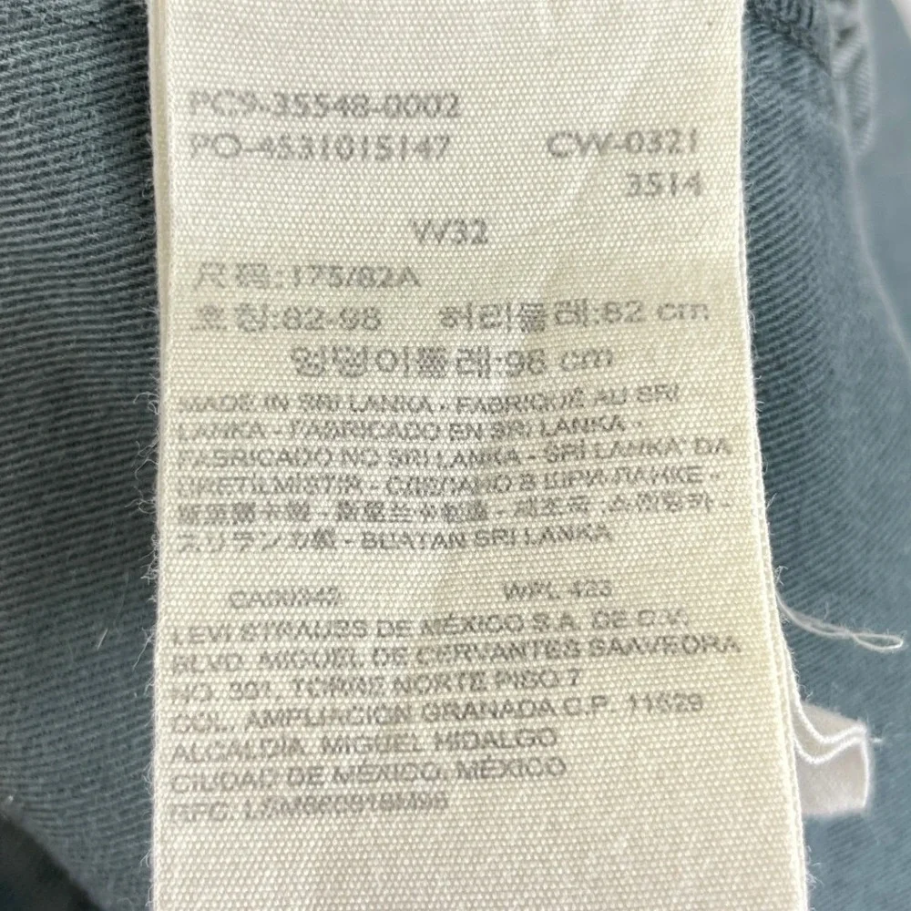 Levi's Wellthread Stay Loose Taper Jeans Men's Size 32 Green Cotton Hemp Casual